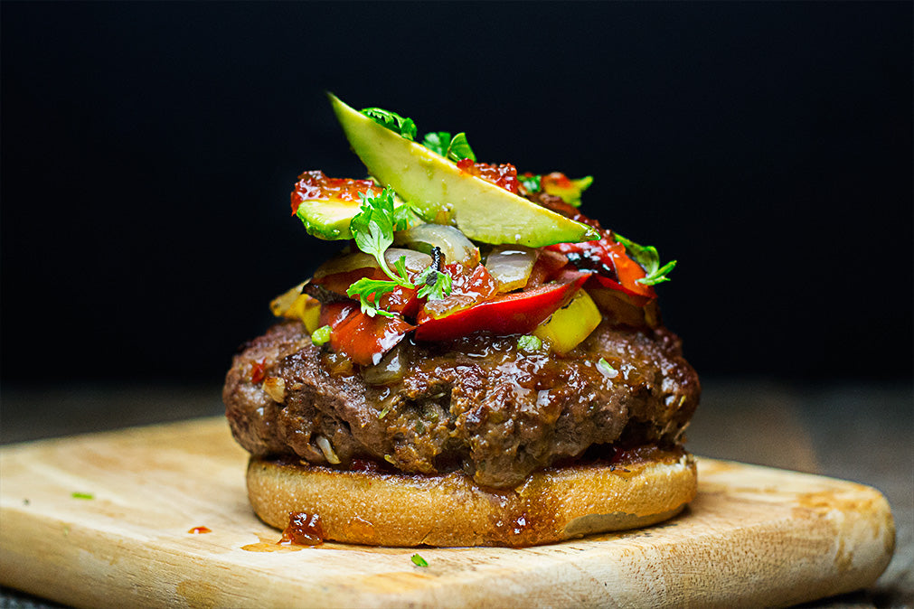 Sweet and Spicy Sensation: The Joys Pepper Jelly Cheese Burger Sandwich